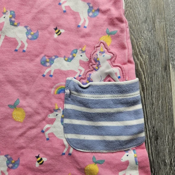 Jojo Maman Bebe Dress Unicorn Pink Size 12-18 Months - Picture 4 of 7
